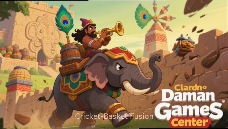Cricket-Basket Fusion - India's Most Popular Fusion Game Cricket-Basket Fusion gameplay showing Indian players hitting six-pointers while defenders try to block, with street court background